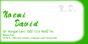 noemi david business card
